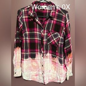 Distressed/bleached flannels